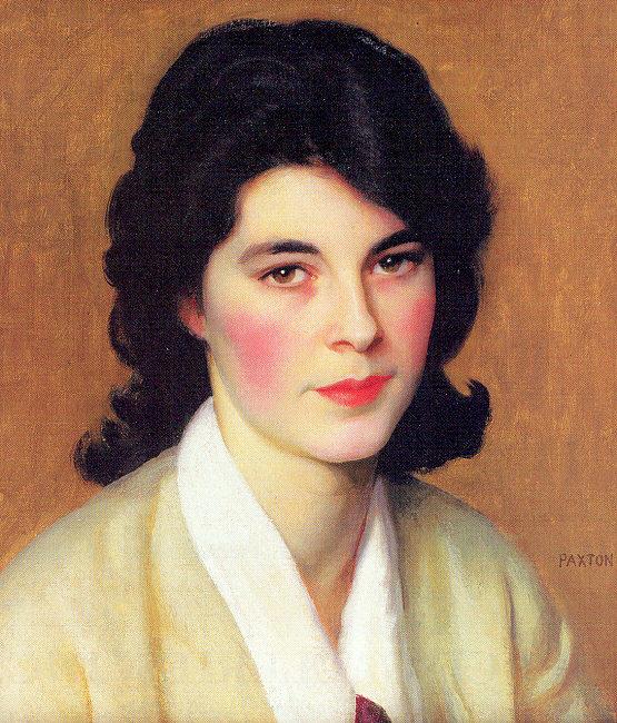 Paxton, William McGregor Portrait of Enid Hallin oil painting picture